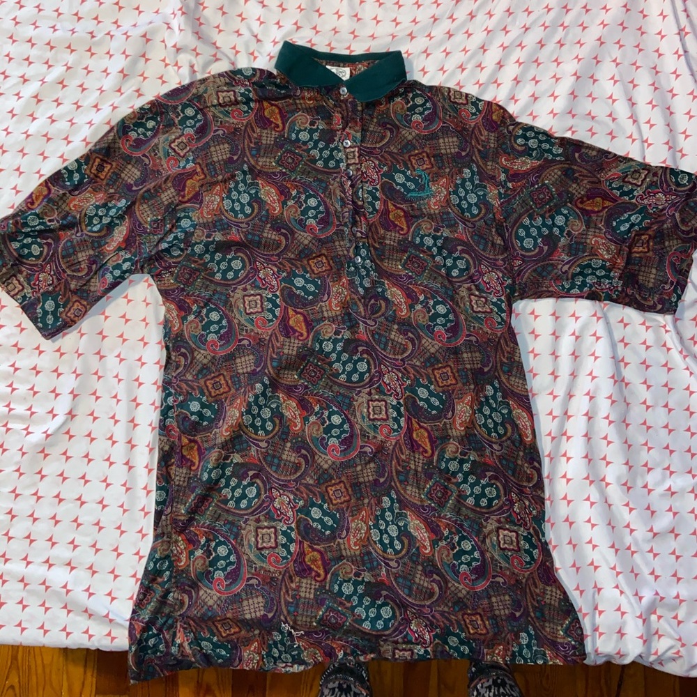 Paisley button down shirt